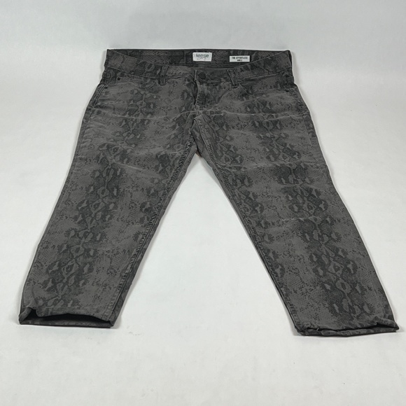 Kensie The Effortless Ankle Skinny Womens Jeans 10/30 Gray Stretch Snake Print - Picture 1 of 10